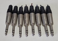 Lot of 8 Neutrik NP3C 1/4" TRS Male Stereo Connector Plug Nickel