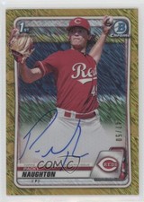 2020 Bowman Chrome Prospect Gold Shimmer Refractor /50 Packy Naughton Auto 13by