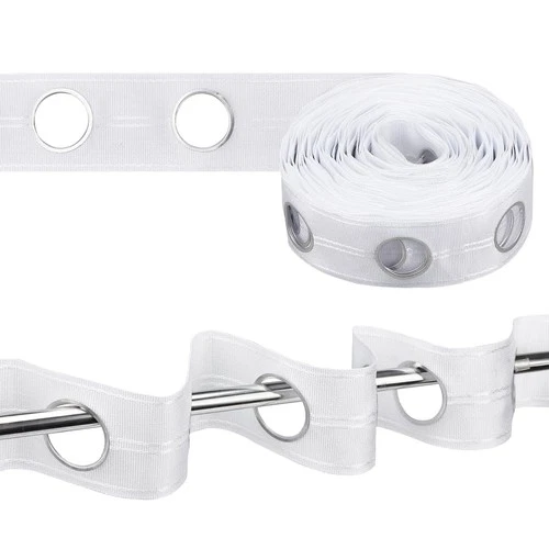 NBEADS 20M/21.9 Yards Curtain Eyelet Tapes, Curtain Heading Tape White Curtain