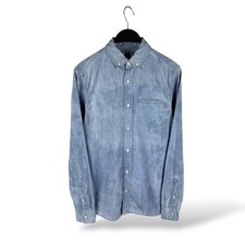 Carhartt WIP Civil Shirt Long Sleeve Button Down Pocket Blue Men's Size S