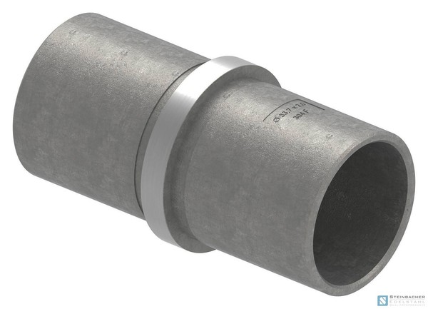 Edelstahl VerbindungsstüCk FüR Rohr 33,7 X 2,0Mm, Verbinder V2A | Steinbacher©-image