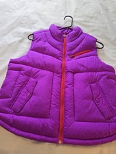 Girls Sz L 14/16 Arizona Quilted Puffer Full Zip Vest Purple Euc