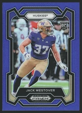 2024 Panini Prizm Draft Picks #131 Jack Westover Blue #/199 SN