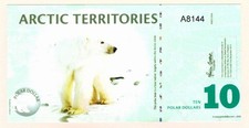 ARCTIC TERRITORIES 10 Polar Dollars 2010 Polymer UNC (TK 19 366)