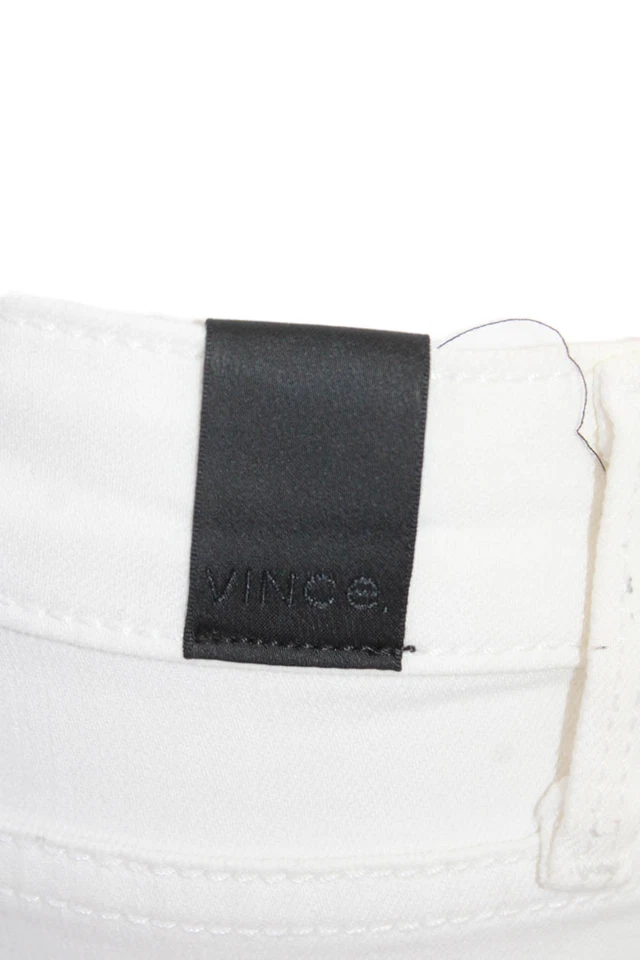 Vince Womens Cotton Mid Rise Straight Leg Five Pocket Jeans White Size 30 - Image 4 of 4