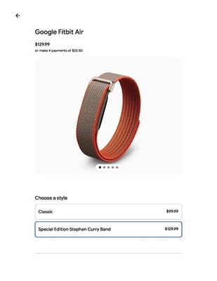 Google Fitbit Air Gemini Health Tracking Band - Special Edition Stephen Curry