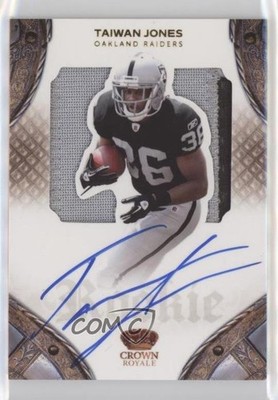 2011 Crown Royale Silhouette Signatures 46/299 Taiwan Jones Rookie Auto RC 05fy