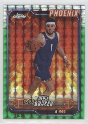 2024-25 Topps Chrome Green Geometric Refractor /99 Devin Booker #164 16wc