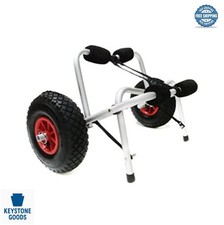 Kayak Canoe Carrier Dolly Trolley 150 Lbs Flat Free Tires Aluminum Frame