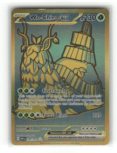 Wo-Chien ex 240/091 Hiper Raro Paldean Fates Pokemon Holo Casi Como Nuevo - Imagen 1 de 2