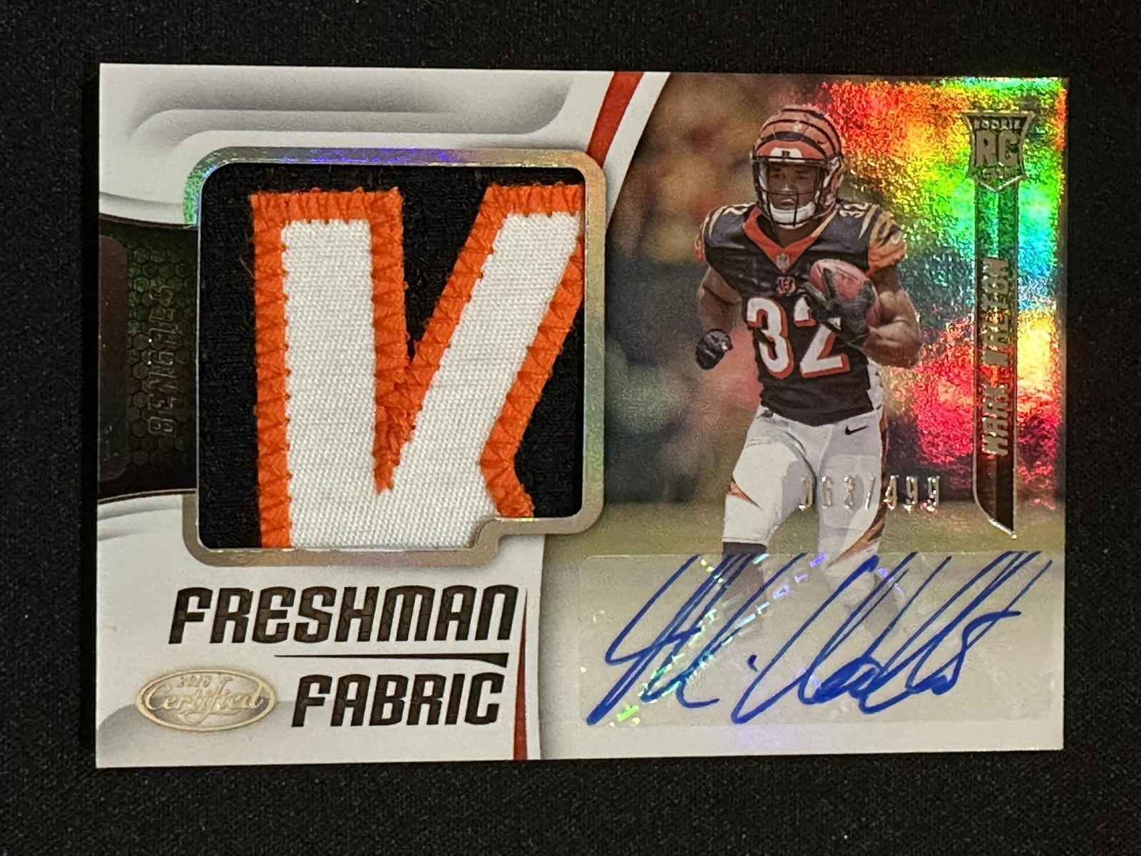Mark Walton Panini Spectra #221 Patch Autograph