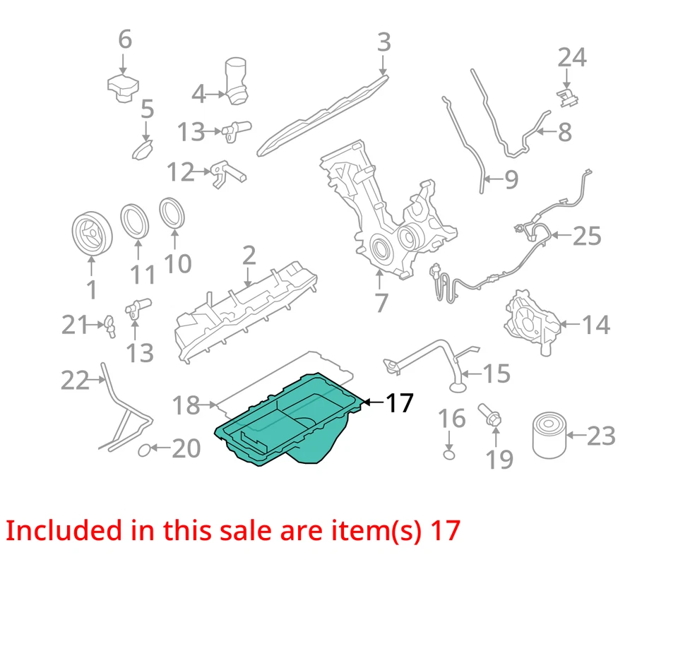 1999-2010 Ford F-350 Super Duty Engine Oil Pan D19ZF - Image 3 of 4