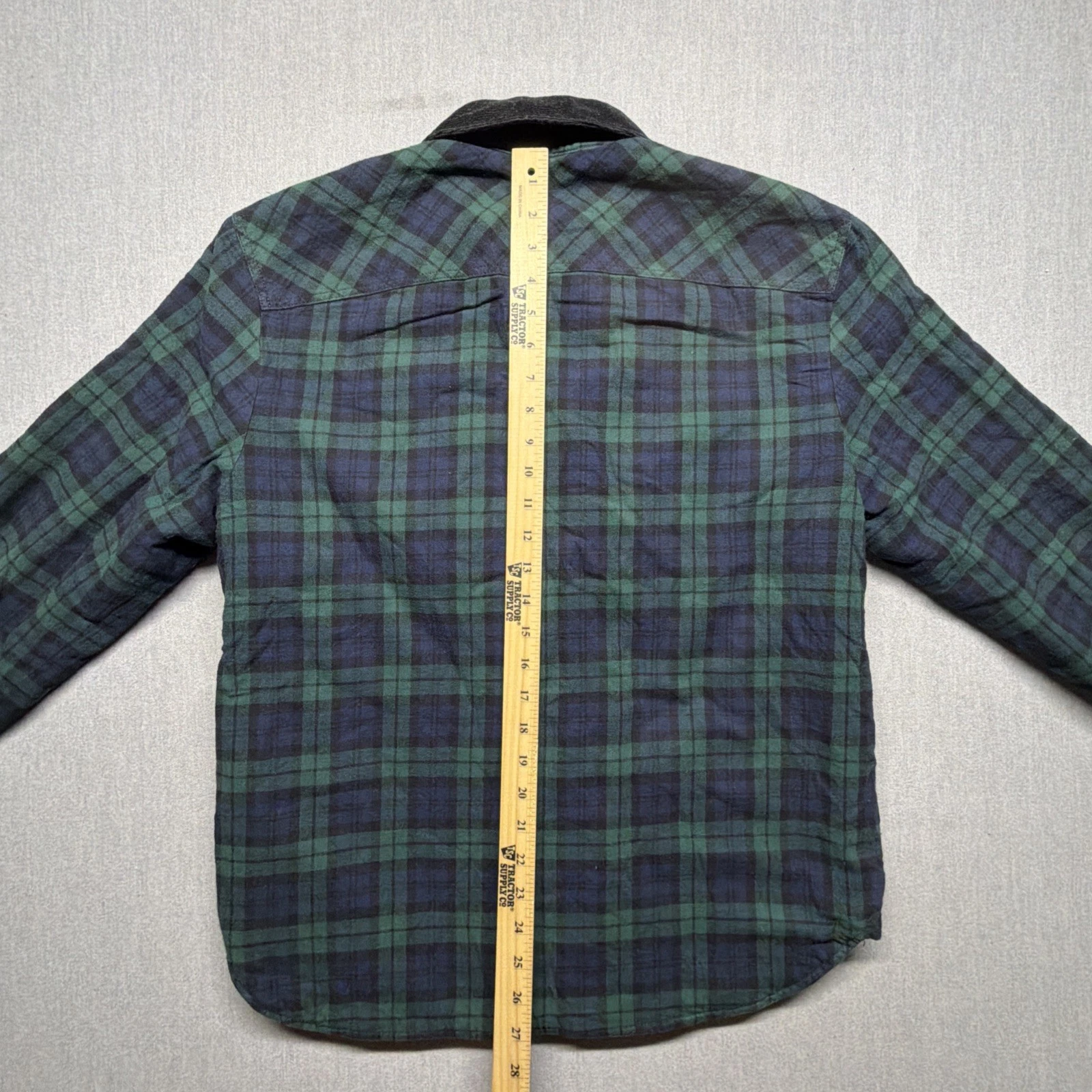 Rag & Bone Shacket Black Watch Plaid Insulated Medium Flannel Corduroy Collar - product detail image 9