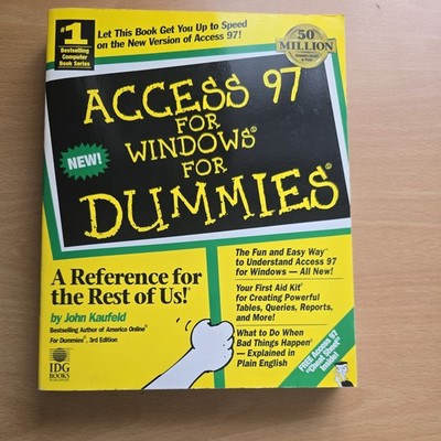 Access 97 for Windows for Dummies  by John Kaufeld (1997, Trade Paperback)
