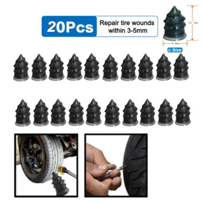 20 x Car Tubeless Vacuum Tyre Puncture Repair Kit Screw Nails