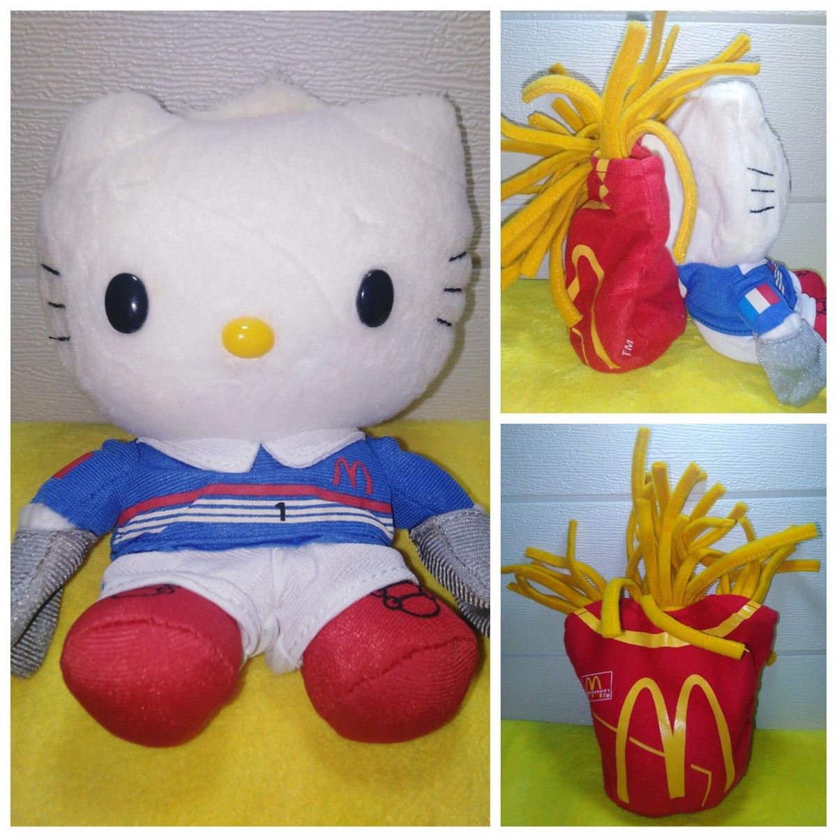 RARE Dear Daniel Hello Kitty Reversible McDonald's FIFA 2002 Set