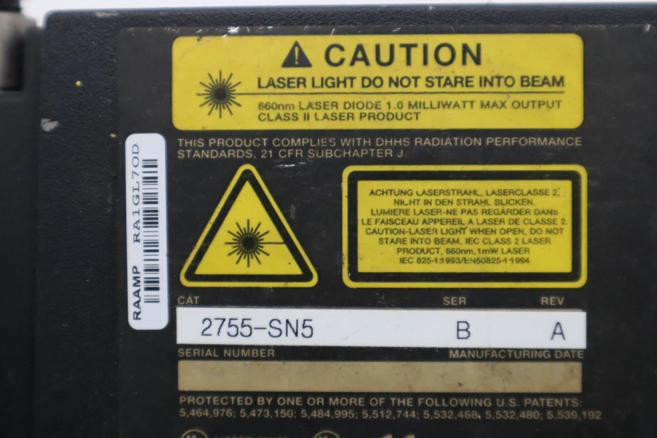 NUEVO Accu-sort 2755-SN5 SER.B Adapta-Laser Escáner/Lector de Códigos de Barras STOCK H1199 Foto 2 de 4