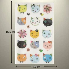 Mrs Grossman's Sticker - TURNOWSKY - CATS FRILLY FACES - GOLD FOIL Up to 20% Off