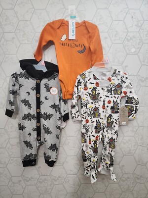 Nwt Baby Boy's Halloween Clothes Bundle,  Size 0-3 months