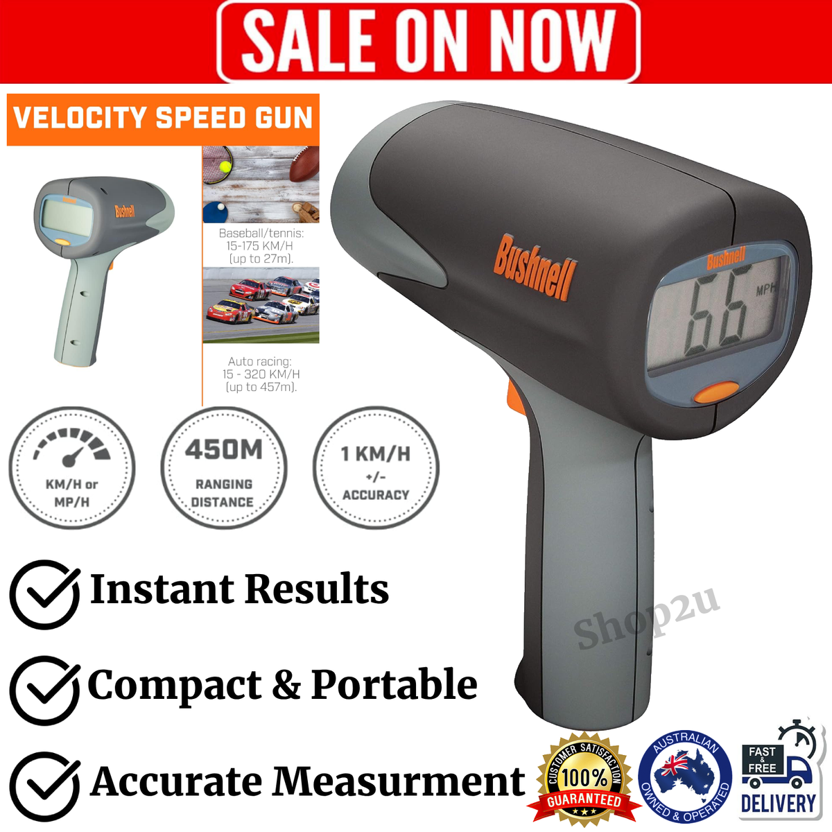 NEW Bushnell Velocity Speed Gun Sports Radar Tennis Baseball Ball