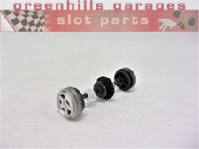 Greenhills Scalextric Subaru Impreza 1st Generation Rear Axle Wheels Silver -NEW