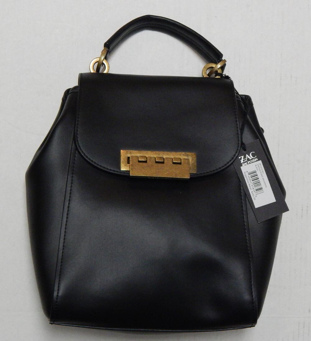 FREE SHIP!??Zac Posen Chantalle Back Pack NWT NEW WITH TAGS ZAC POSEN ZACPOSEN BLACK CHANTELLE BACKPACK  main image 2