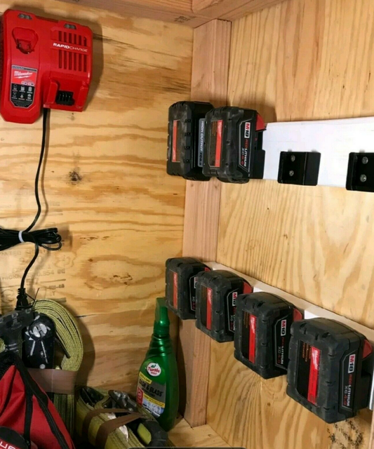Milwaukee M18 Battery Wall Mount Holder, 6 PACK eBay