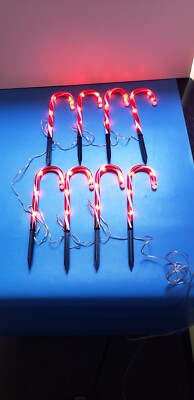Set of 8 Smart RGBIC BLE LED Candy Cane Pathway Lights