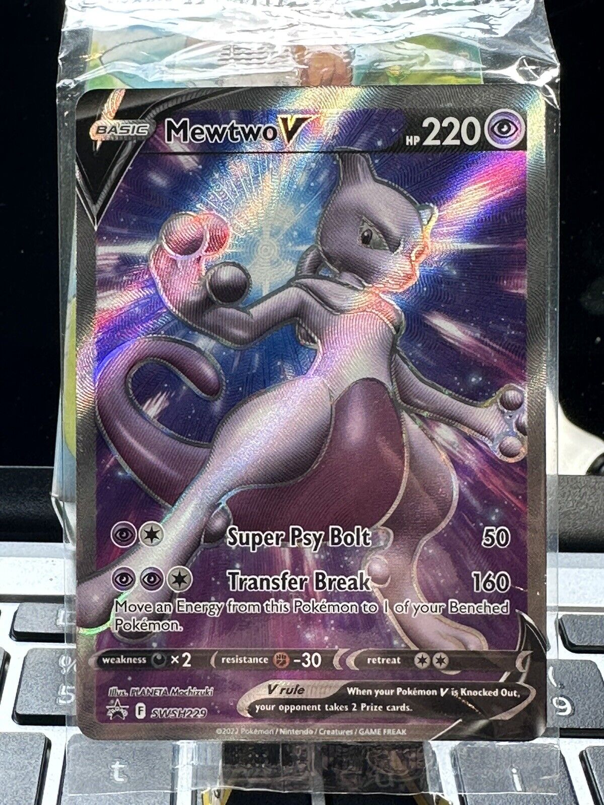 Carta Pokémon Tcg Mewtwo V - Promo Swsh229 Pokemon Go