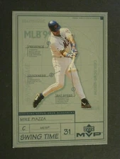 1999 UPPER DECK MVP MIKE PIAZZA NEW YORK METS SWING TIME INSERT CARD #S11!!!!!!!