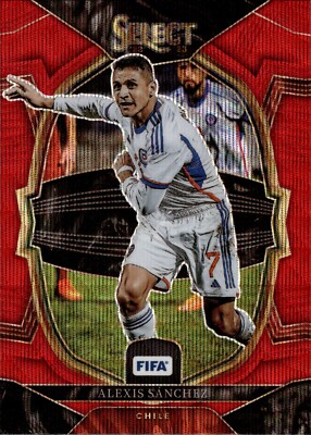 Alexis Sanchez - Red Wave - Panini Select FIFA 2022/23