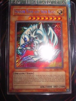 YU-GI-OH! DRAGON TOON WITH BLUE EYES MDM-F000 GEM MINT NEW FRENCH
