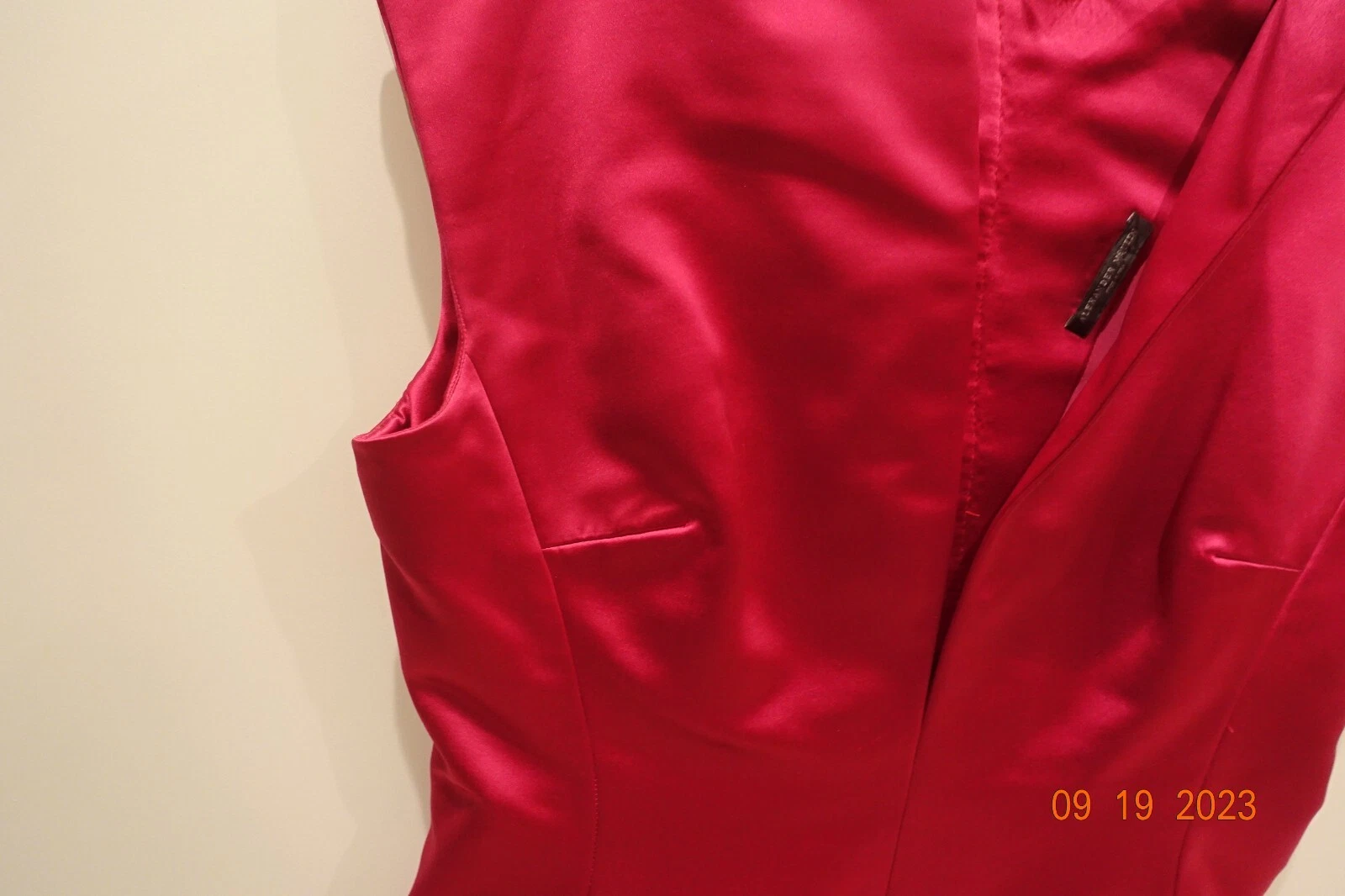 Alexander McQueen tunica seta fucsia It.46 senza maniche