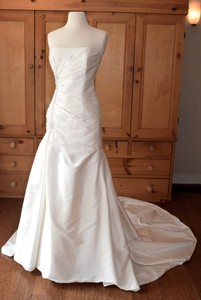 raw silk wedding dress