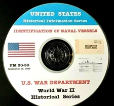 WWII U.S. War Dept. - Naval Vessel Pictorial Manual  PDF Pages on DVD