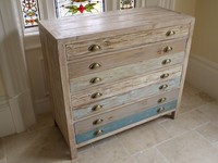 Shabby Chic Wooden Chest Of Draws In A Painted Washed Finish 3036 Shabby Chic Wooden Chest Of Draws In A Painted Washed Finish 3036