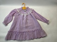 Vintage Dress Winnie the Pooh Walt Disney Girls Sz 6X Laced Purple White Dots