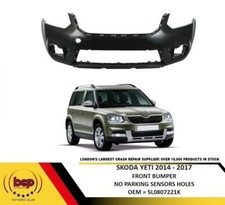 SKODA YETI 2014 - 2018 FRONT BUMPER NO PARKING SENSORS OR WASHER JET HOLES