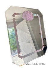 Specchio Artistico Contemporaneo Firmato con Fiori Naturali Imbalsamati – Design