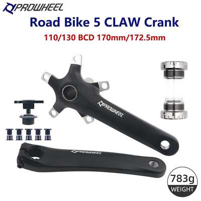 PROWHEEL Road Bike Crank 110BCD 5-Bolt Bicycle Crank