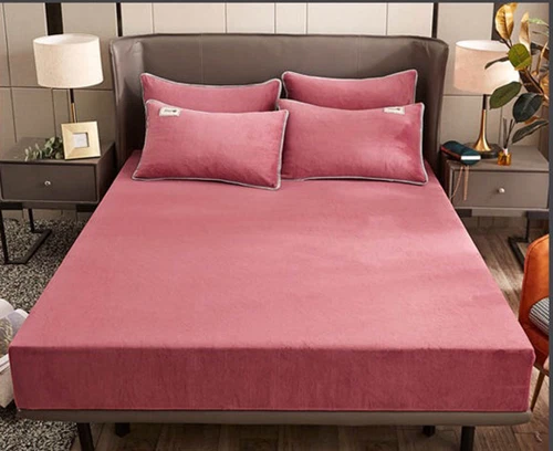 Neue Spannbettlaken Weiches Warm Samt Elastisches Spannbetttuch Matratzenbezug - Bild 3 von 32