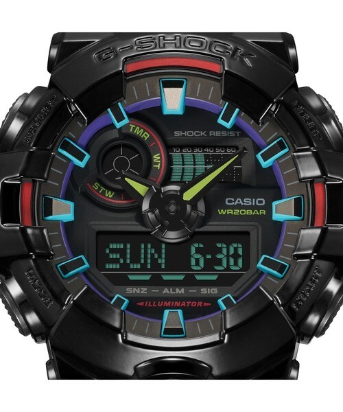 CASIO G-SHOCK GA-700RGB-1AJF Virtual Rainbow Gamer's RGB Limited