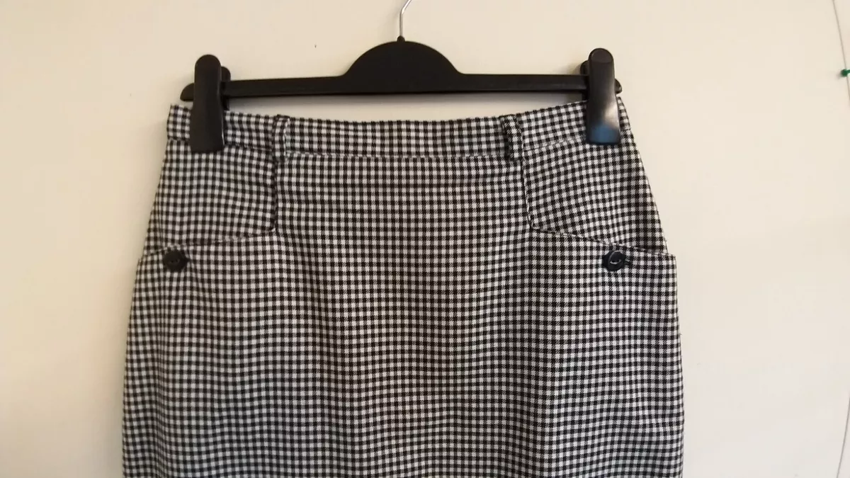 Black and white top checkered skirt ebay
