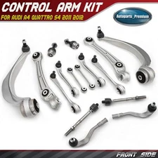 16Pcs Front Control Arm & Sway Bar Link & Tie Rod End Kit for Audi A4 Quattro S4