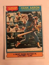Hank Aaron - 1976 Topps #1 Record Breaker - Milwaukee Brewers