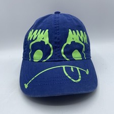 The Childrens Place Hat Boys S/M 4-7 Blue Strapback Baseball Cap Funny Face