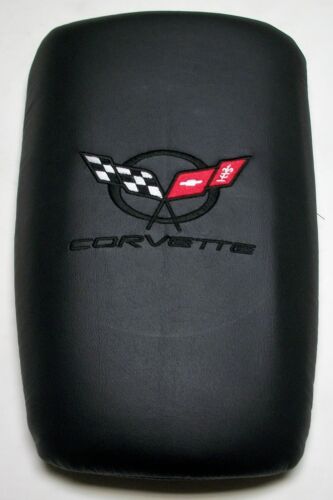 C5 Black Console Cover with BLACK COLOR of Corvette Emblem Logo - Picture 1 of 1