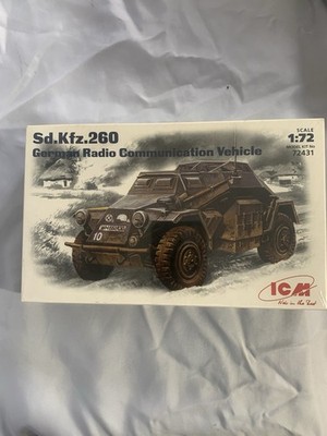 ICM Sd.Kfz. 260 German Radio Communication Vehicle Model Kit 1-72 Scale NIB