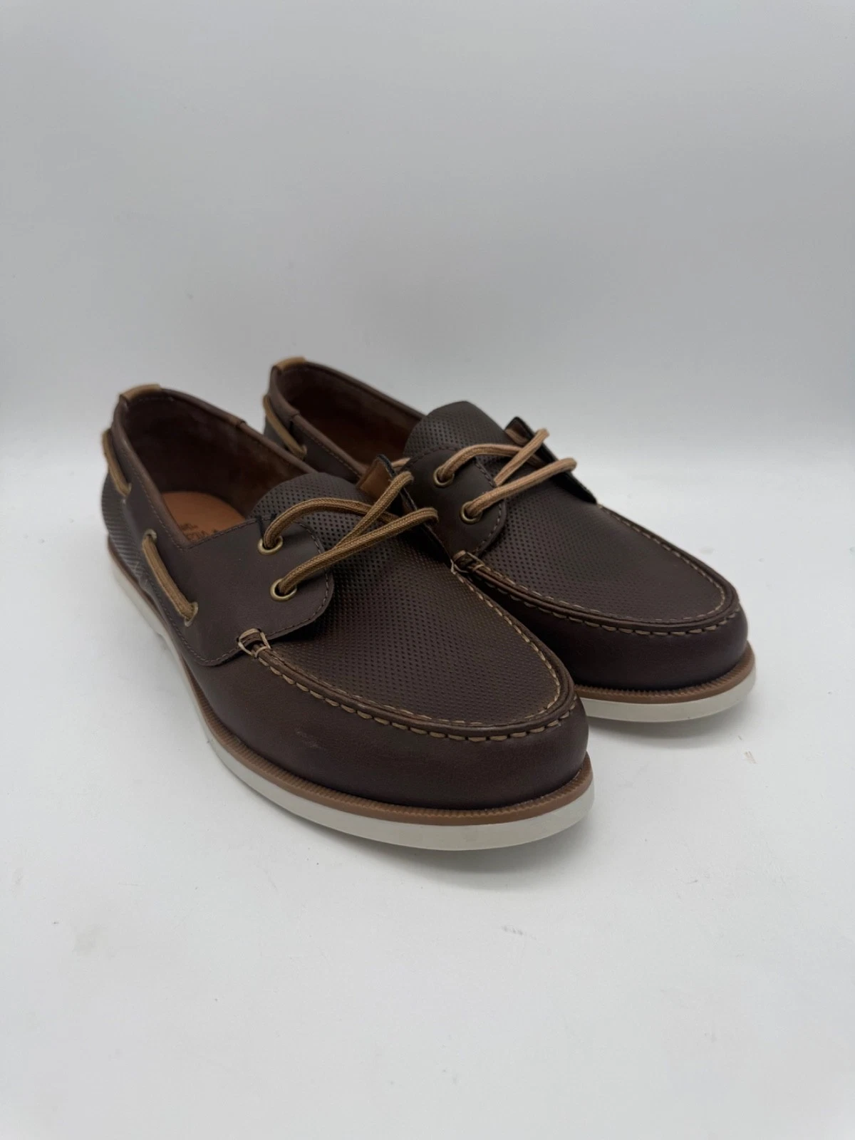 Sonoma Mitchell Brown Boat Shoes Size 8 Ortholite Casual Cushioned Footbed NIB