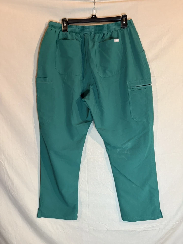 FIGS High Waisted Yola Skinny Scrub Pants Womens Large Petite Green - Image 3 of 4